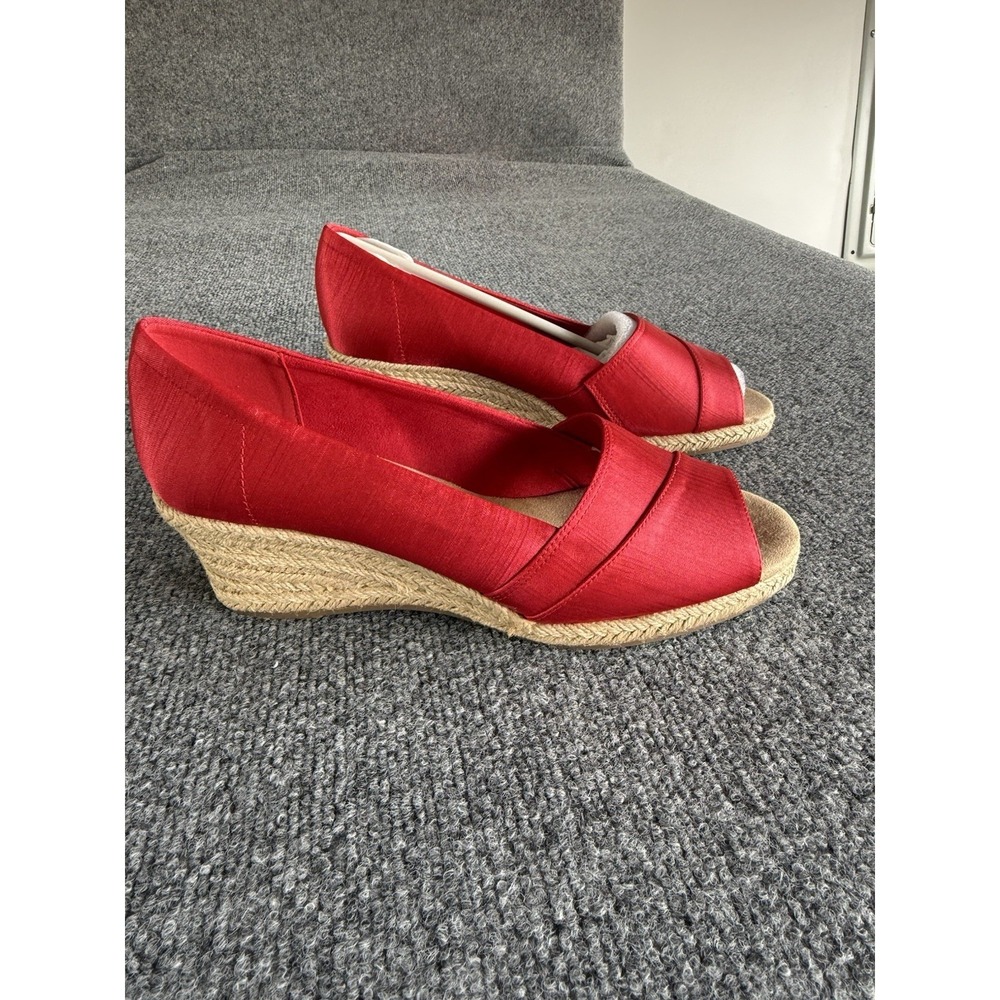 W651 Easy Street Red 10M Thai Silk‎ Jasper Super Flex Espadrille Sandals  #3-8